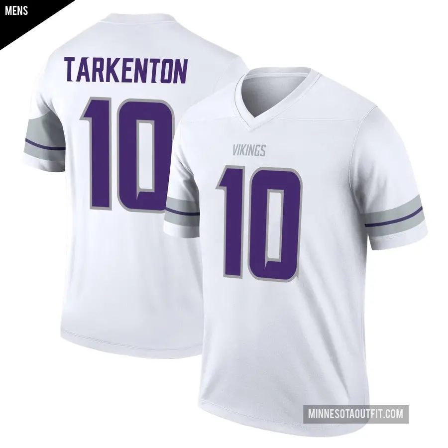 Men's Minnesota Vikings ＃10 Fran Tarkenton White Legend Alternate Jersey