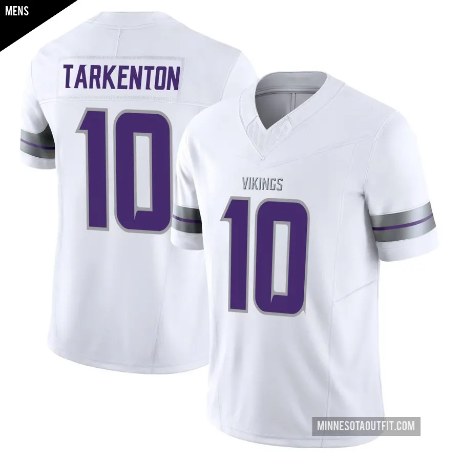 Men's Minnesota Vikings ＃10 Fran Tarkenton White Limited Alternate Vapor F.U.S.E. Jersey