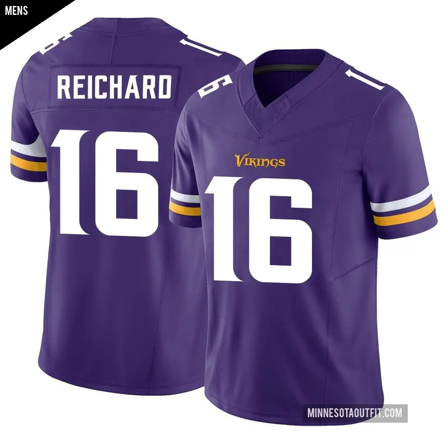 Men's Minnesota Vikings ＃16 Will Reichard Purple Limited Vapor F.U.S.E. Jersey
