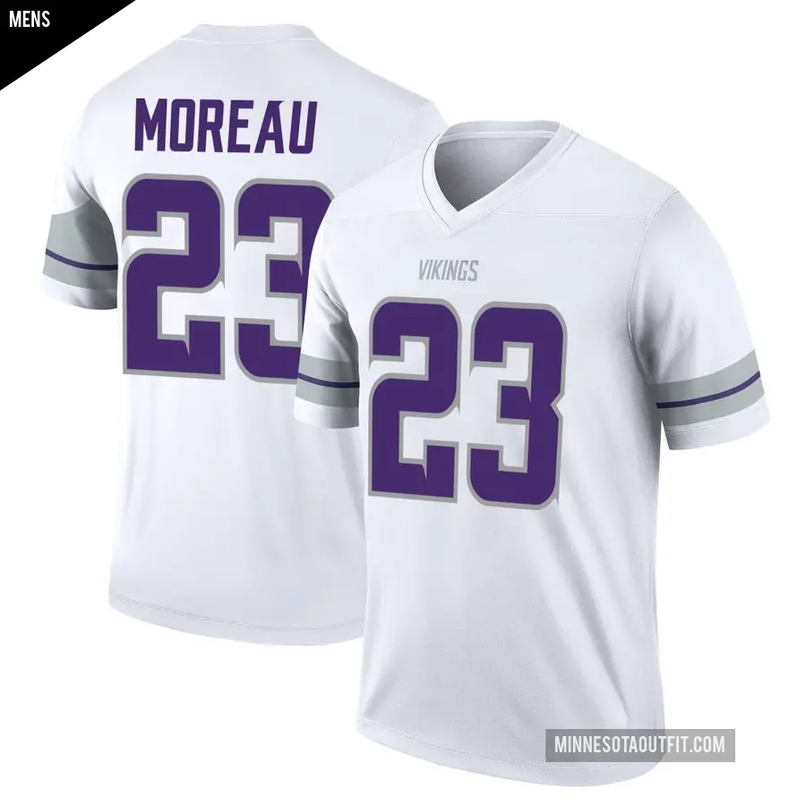 Men's Minnesota Vikings ＃23 Fabian Moreau White Legend Alternate Jersey