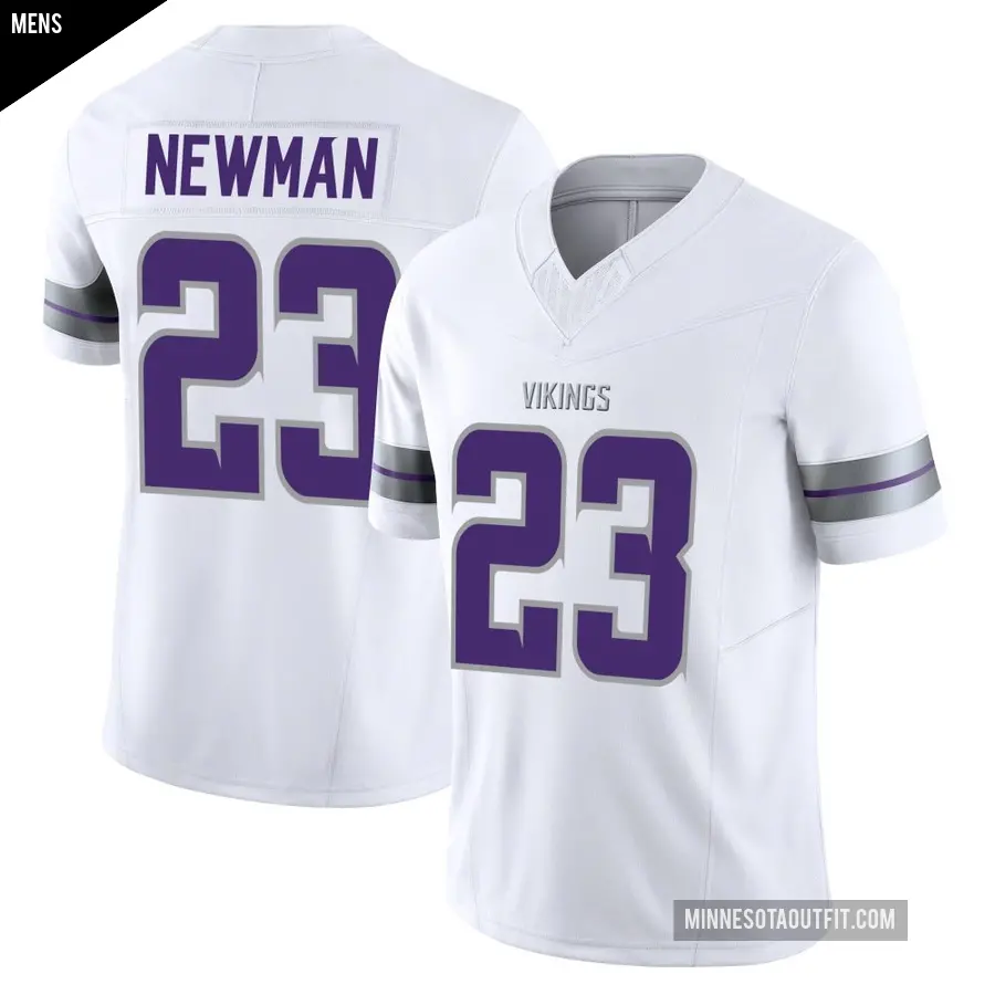 Men's Minnesota Vikings ＃23 Terence Newman White Limited Alternate Vapor F.U.S.E. Jersey