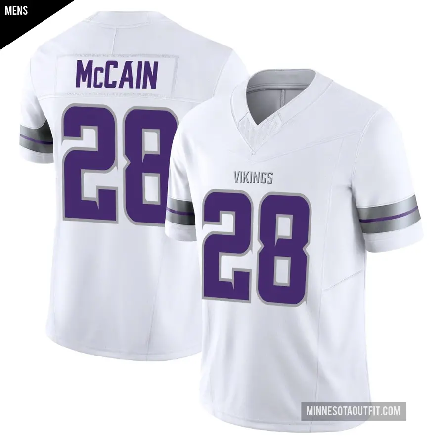 Men's Minnesota Vikings ＃28 Bobby McCain White Limited Alternate Vapor F.U.S.E. Jersey