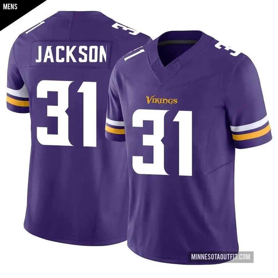 Men's Minnesota Vikings ＃31 Khyree Jackson Purple Limited Vapor F.U.S.E. Jersey