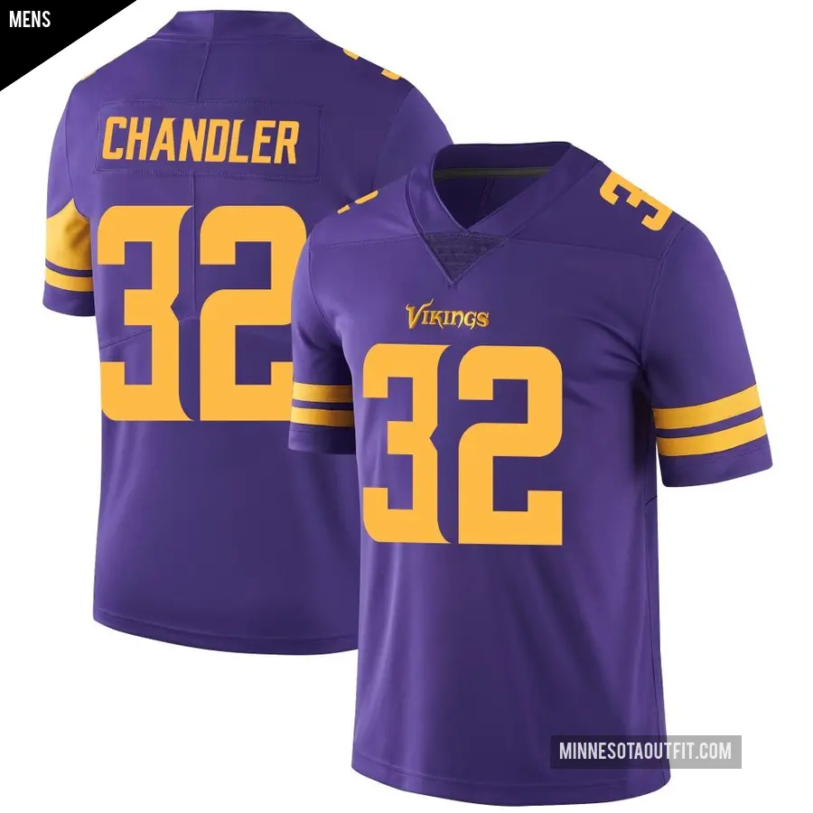 Men's Minnesota Vikings ＃32 Ty Chandler Purple Limited Color Rush Jersey