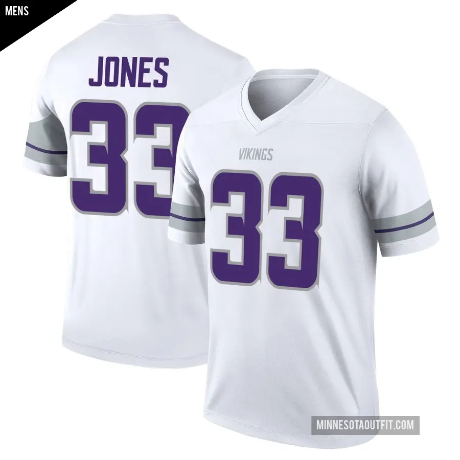 Men's Minnesota Vikings ＃33 Aaron Jones White Legend Alternate Jersey