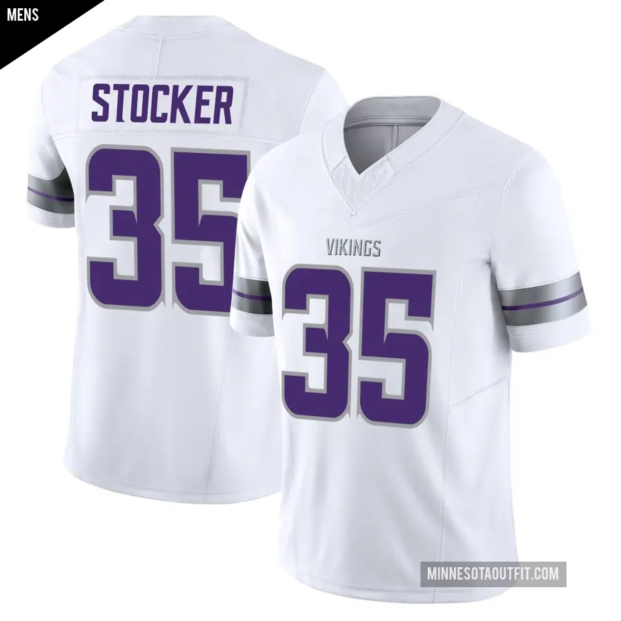 Men's Minnesota Vikings ＃35 Luke Stocker White Limited Alternate Vapor F.U.S.E. Jersey
