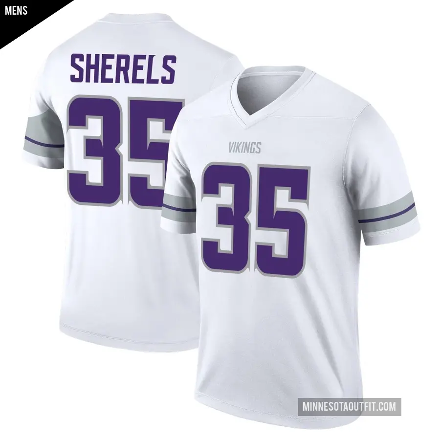 Men's Minnesota Vikings ＃35 Marcus Sherels White Legend Alternate Jersey
