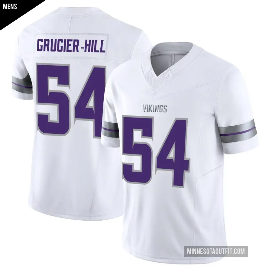 Men's Minnesota Vikings ＃54 Kamu Grugier-Hill White Limited Alternate Vapor F.U.S.E. Jersey