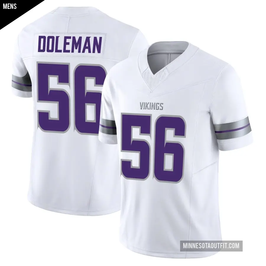Men's Minnesota Vikings ＃56 Chris Doleman White Limited Alternate Vapor F.U.S.E. Jersey