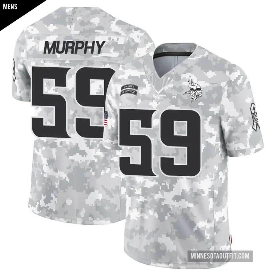Men's Minnesota Vikings ＃59 Gabriel Murphy Arctic Camo Limited 2024 Salute to Service Jersey