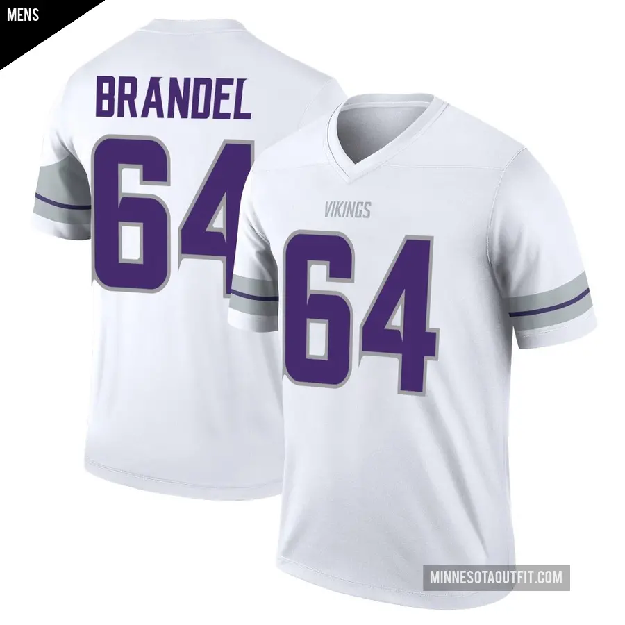 Men's Minnesota Vikings ＃64 Blake Brandel White Legend Alternate Jersey