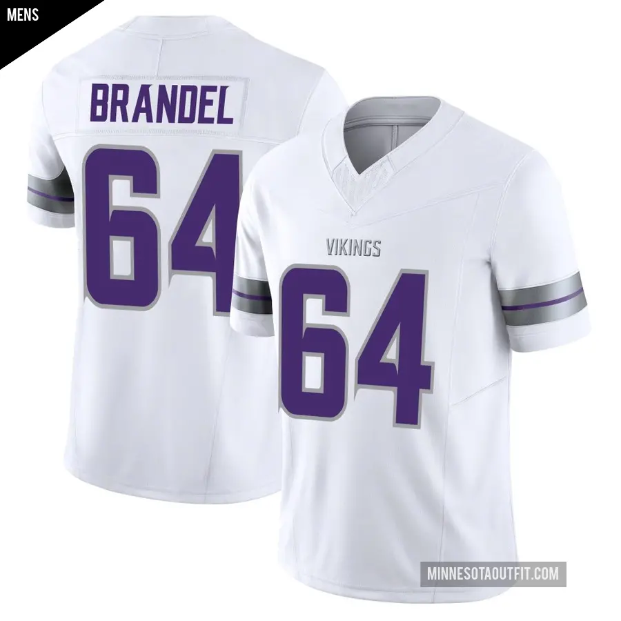 Men's Minnesota Vikings ＃64 Blake Brandel White Limited Alternate Vapor F.U.S.E. Jersey