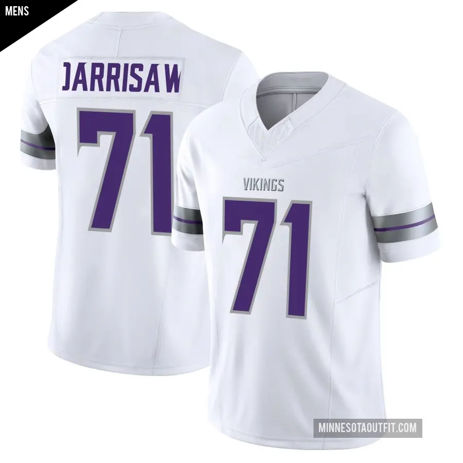 Men's Minnesota Vikings ＃71 Christian Darrisaw White Limited Alternate Vapor F.U.S.E. Jersey