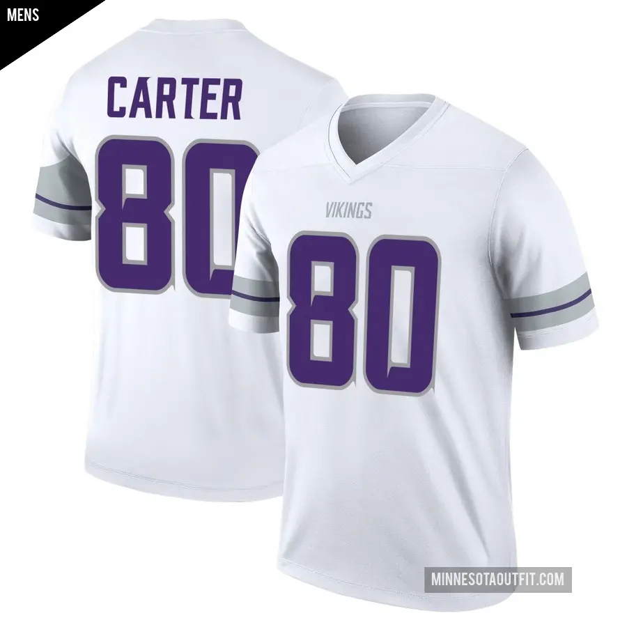 Men's Minnesota Vikings ＃80 Cris Carter White Legend Alternate Jersey