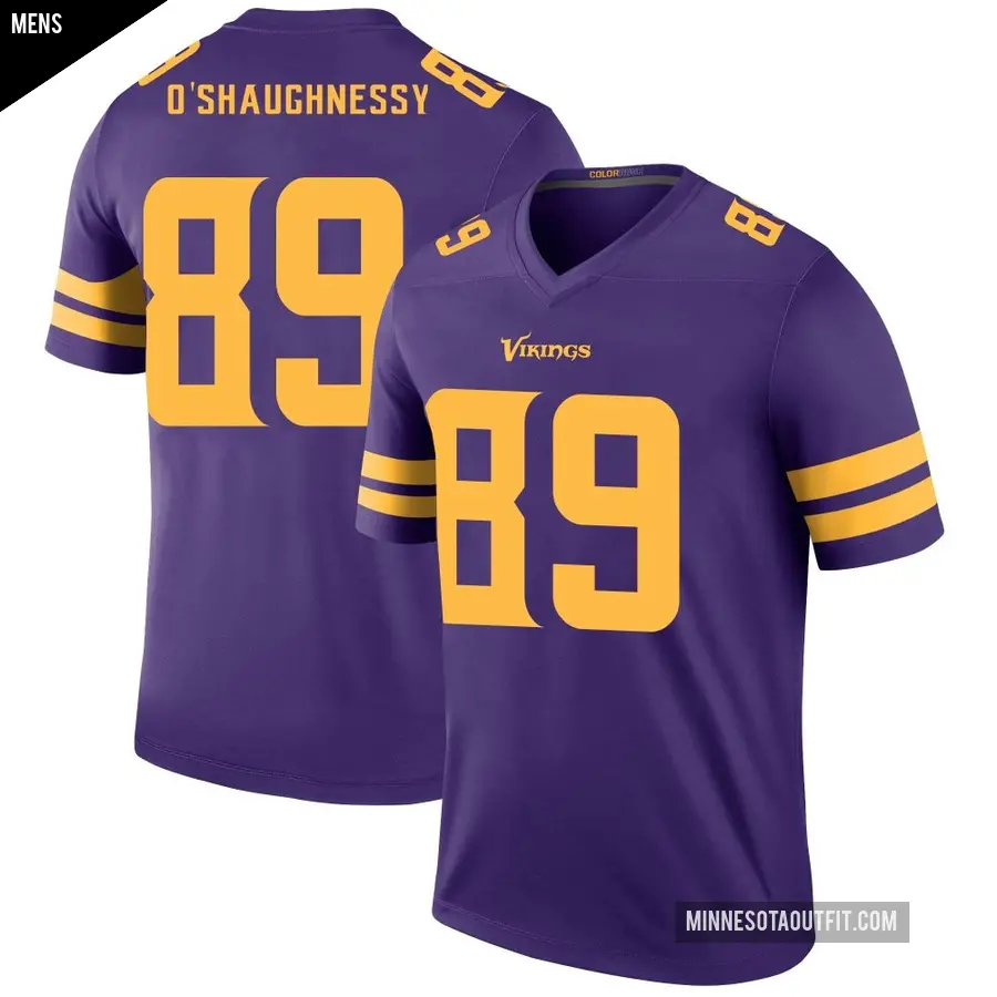 Men's Minnesota Vikings ＃89 James O'Shaughnessy Purple Legend Color Rush Jersey