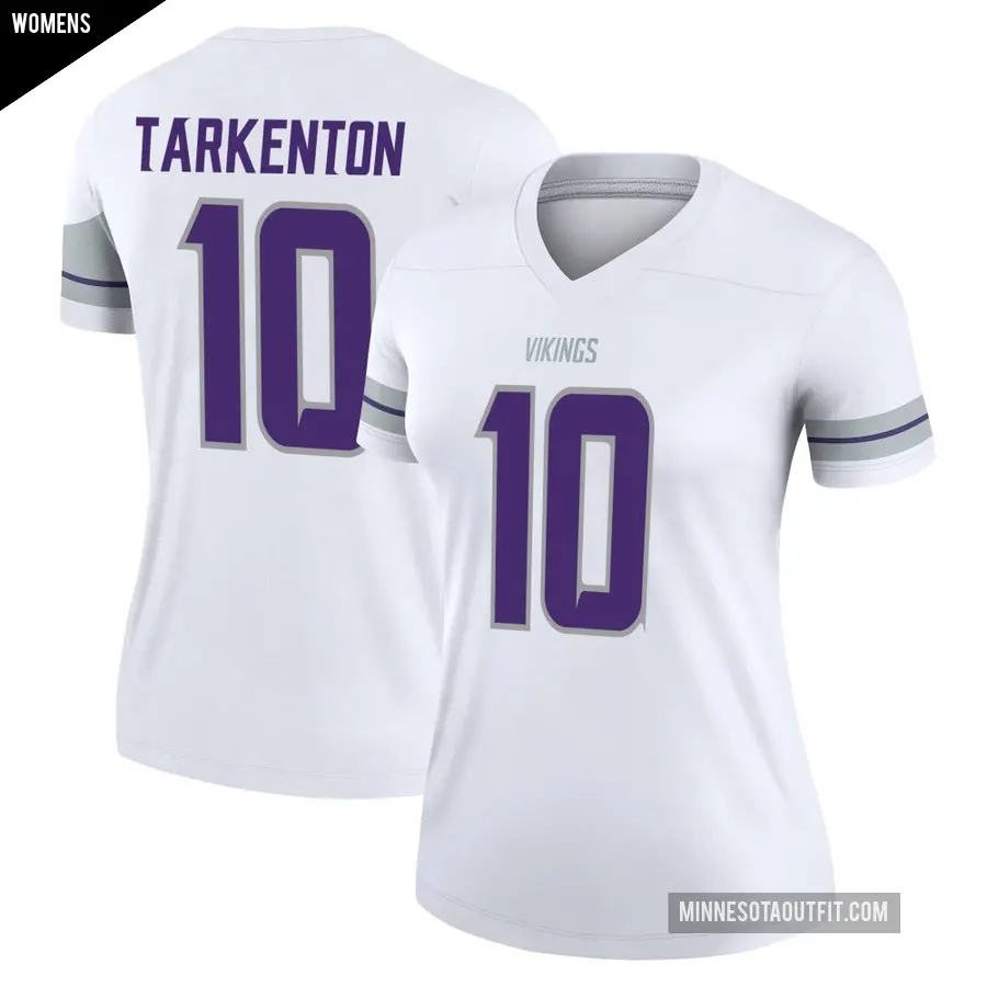 Women's Minnesota Vikings ＃10 Fran Tarkenton White Legend Alternate Jersey