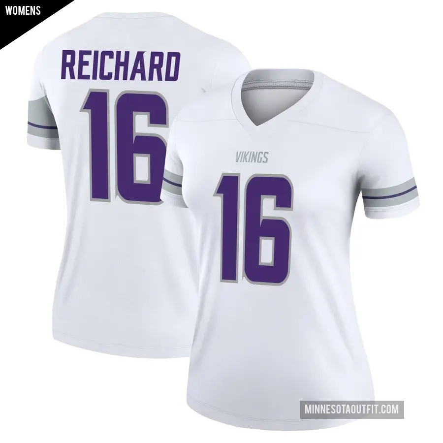 Women's Minnesota Vikings ＃16 Will Reichard White Legend Alternate Jersey