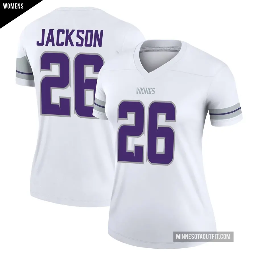 Women's Minnesota Vikings ＃26 Theo Jackson White Legend Alternate Jersey