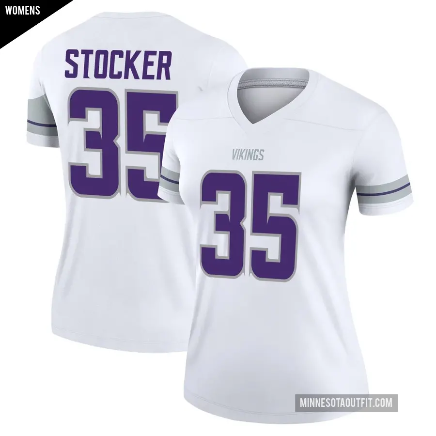 Women's Minnesota Vikings ＃35 Luke Stocker White Legend Alternate Jersey