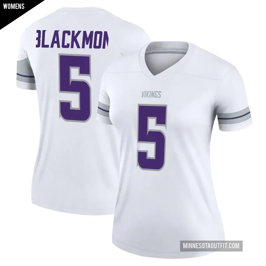 Women's Minnesota Vikings ＃5 Mekhi Blackmon White Legend Alternate Jersey