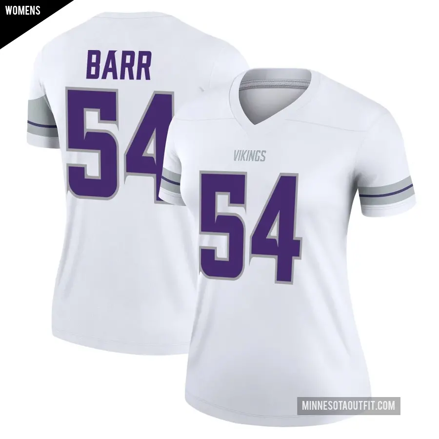 Women's Minnesota Vikings ＃54 Anthony Barr White Legend Alternate Jersey
