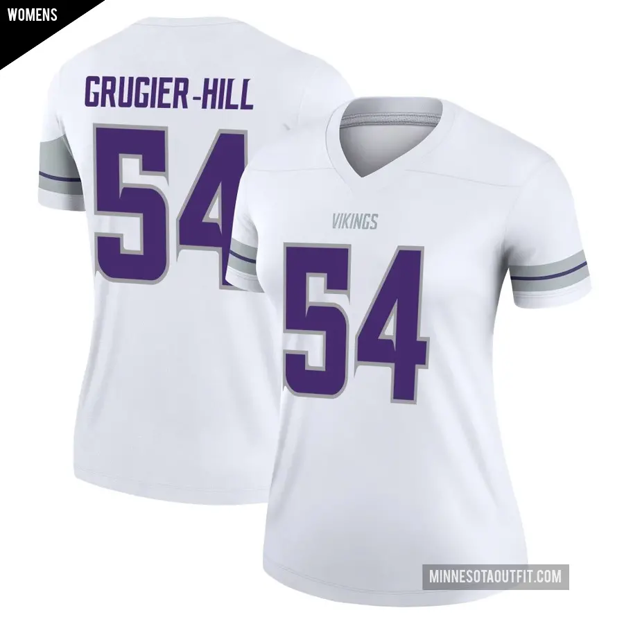 Women's Minnesota Vikings ＃54 Kamu Grugier-Hill White Legend Alternate Jersey