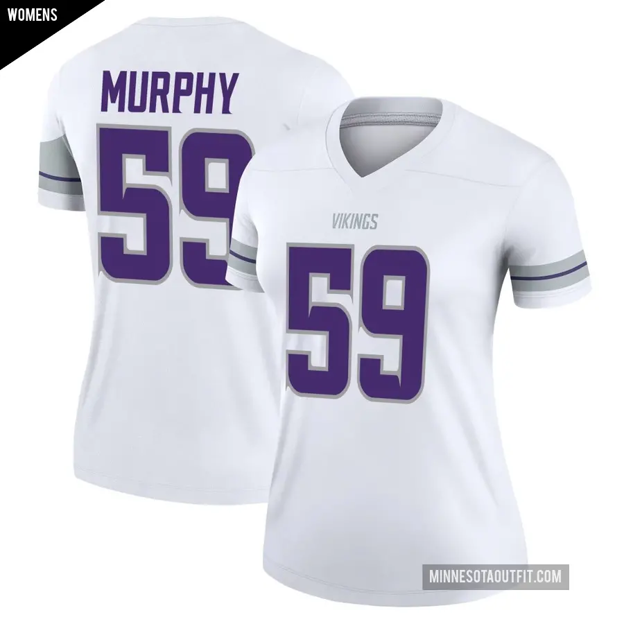 Women's Minnesota Vikings ＃59 Gabriel Murphy White Legend Alternate Jersey