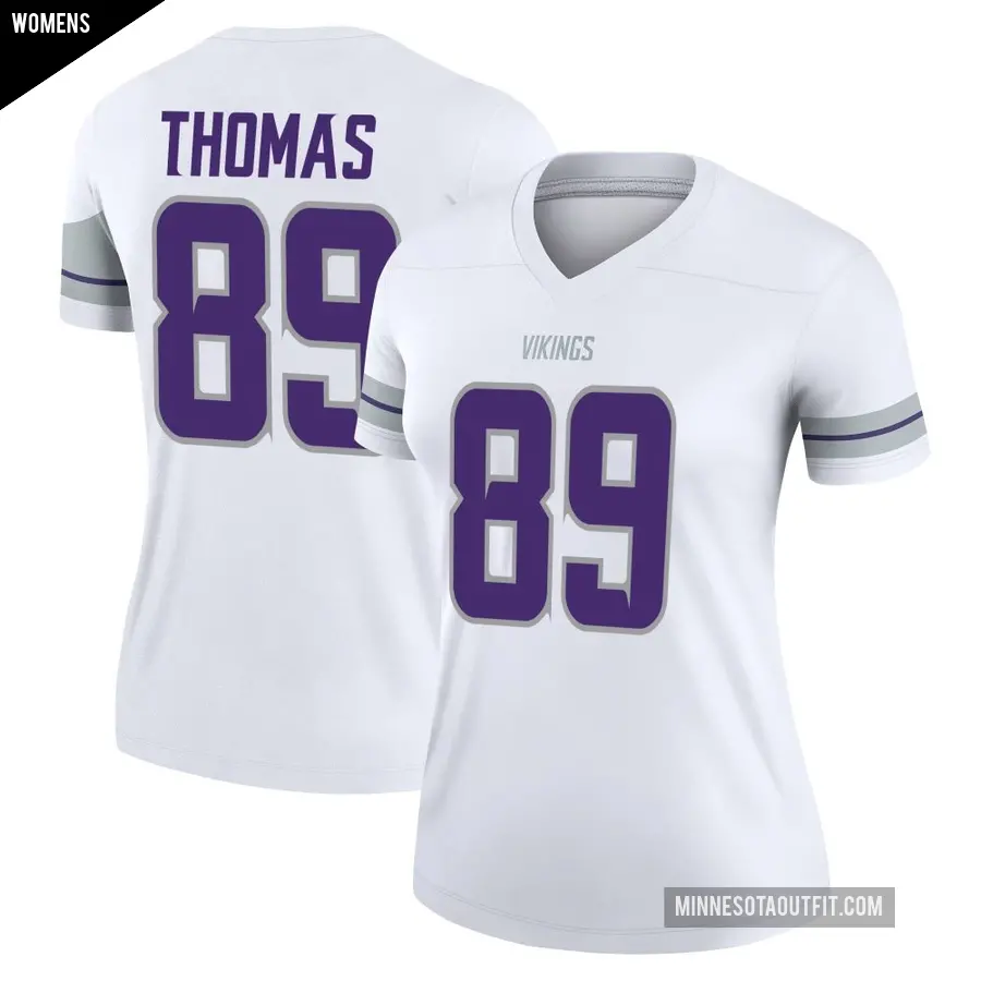 Women's Minnesota Vikings ＃89 Thayer Thomas White Legend Alternate Jersey