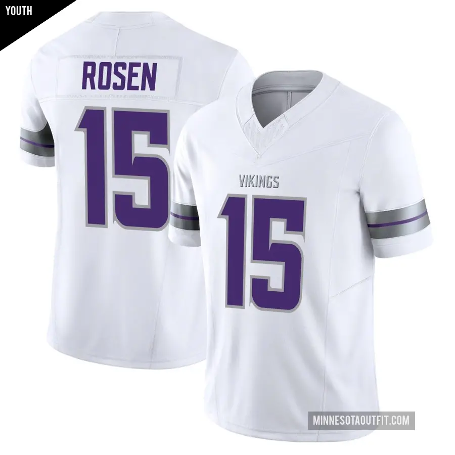 Youth Minnesota Vikings ＃15 Josh Rosen White Limited Alternate Vapor F.U.S.E. Jersey