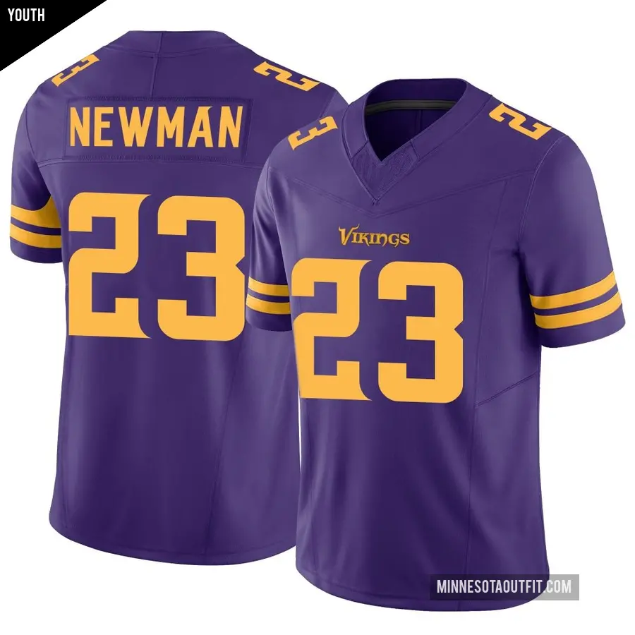 Youth Minnesota Vikings ＃23 Terence Newman Purple Limited Alternate Vapor F.U.S.E. Jersey