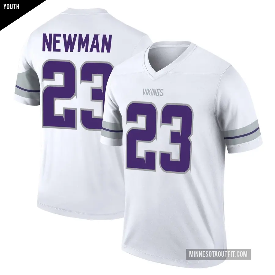 Youth Minnesota Vikings ＃23 Terence Newman White Legend Alternate Jersey