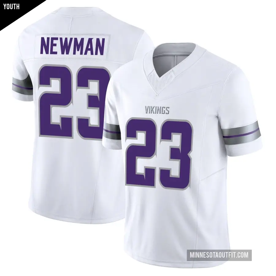Youth Minnesota Vikings ＃23 Terence Newman White Limited Alternate Vapor F.U.S.E. Jersey