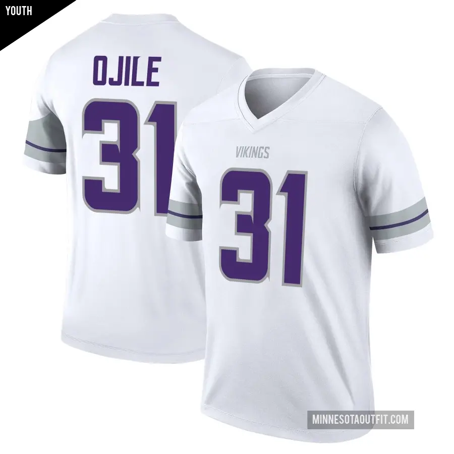 Youth Minnesota Vikings ＃31 Zach Ojile White Legend Alternate Jersey