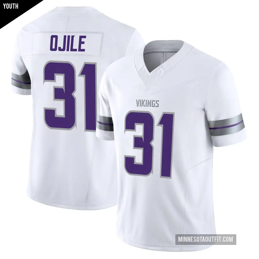 Youth Minnesota Vikings ＃31 Zach Ojile White Limited Alternate Vapor F.U.S.E. Jersey