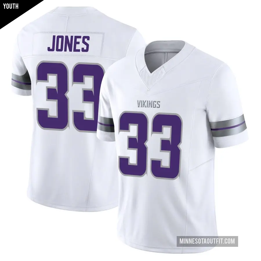 Youth Minnesota Vikings ＃33 Aaron Jones White Limited Alternate Vapor F.U.S.E. Jersey