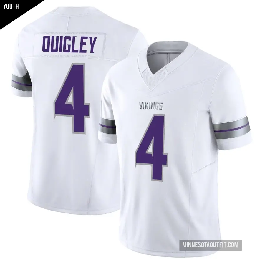 Youth Minnesota Vikings ＃4 Ryan Quigley White Limited Alternate Vapor F.U.S.E. Jersey