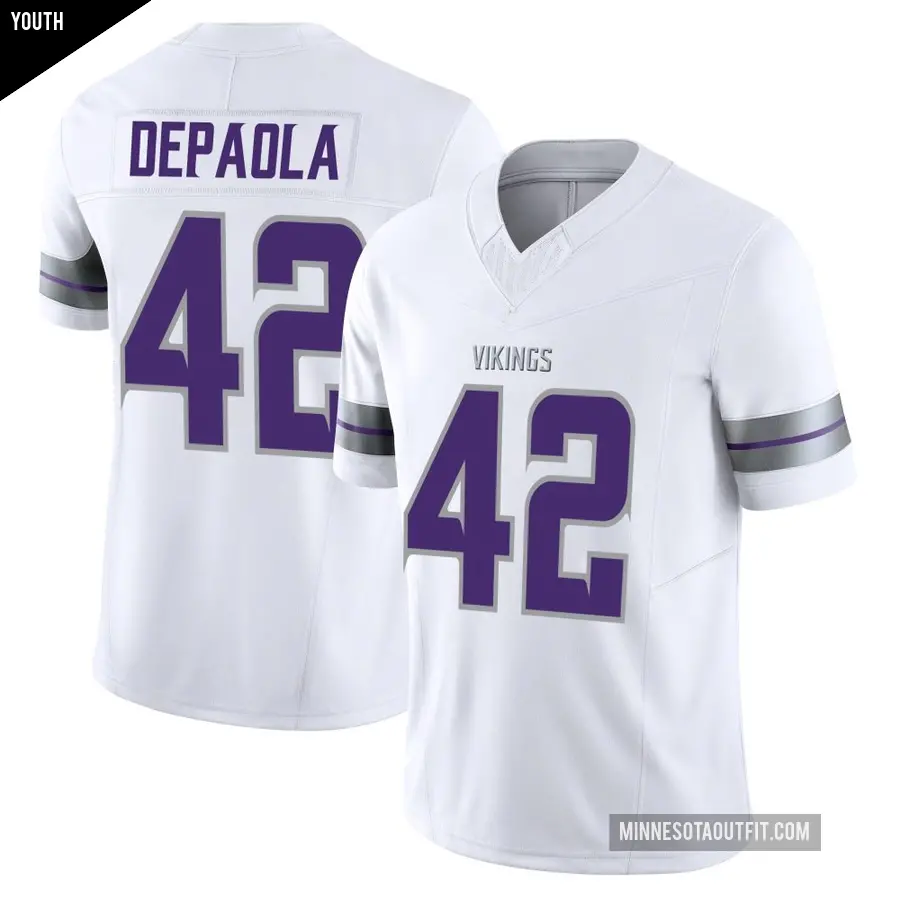 Youth Minnesota Vikings ＃42 Andrew DePaola White Limited Alternate Vapor F.U.S.E. Jersey