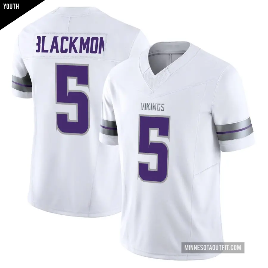 Youth Minnesota Vikings ＃5 Mekhi Blackmon White Limited Alternate Vapor F.U.S.E. Jersey