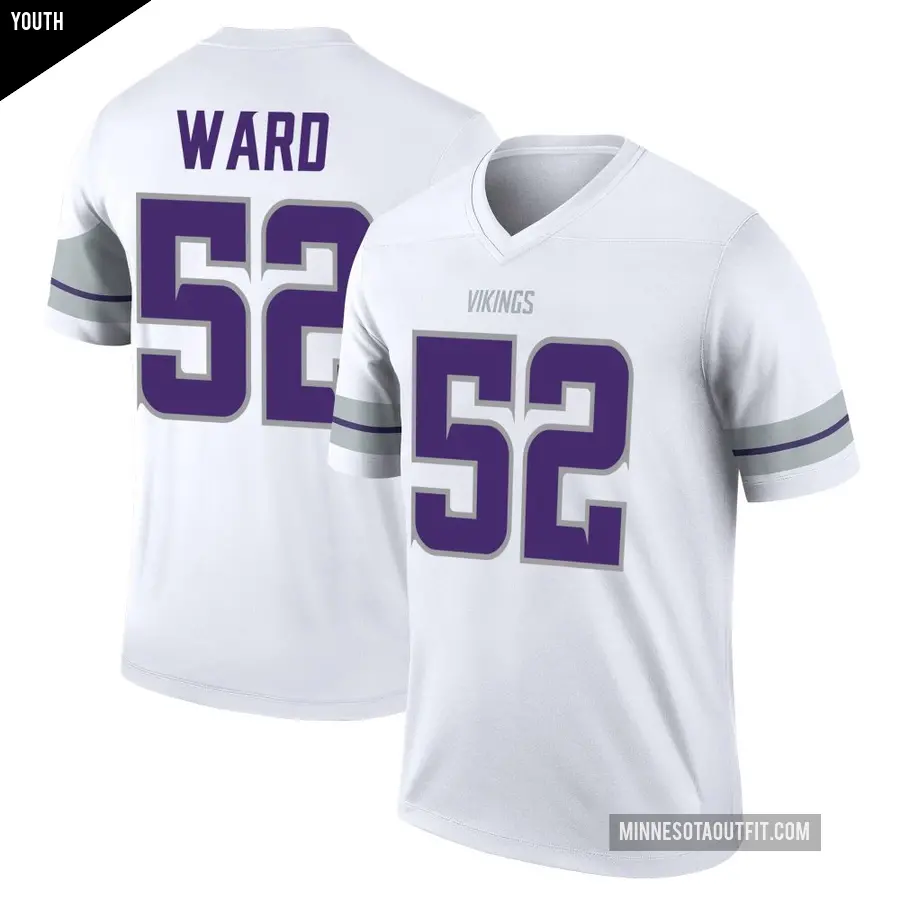 Youth Minnesota Vikings ＃52 Jihad Ward White Legend Alternate Jersey