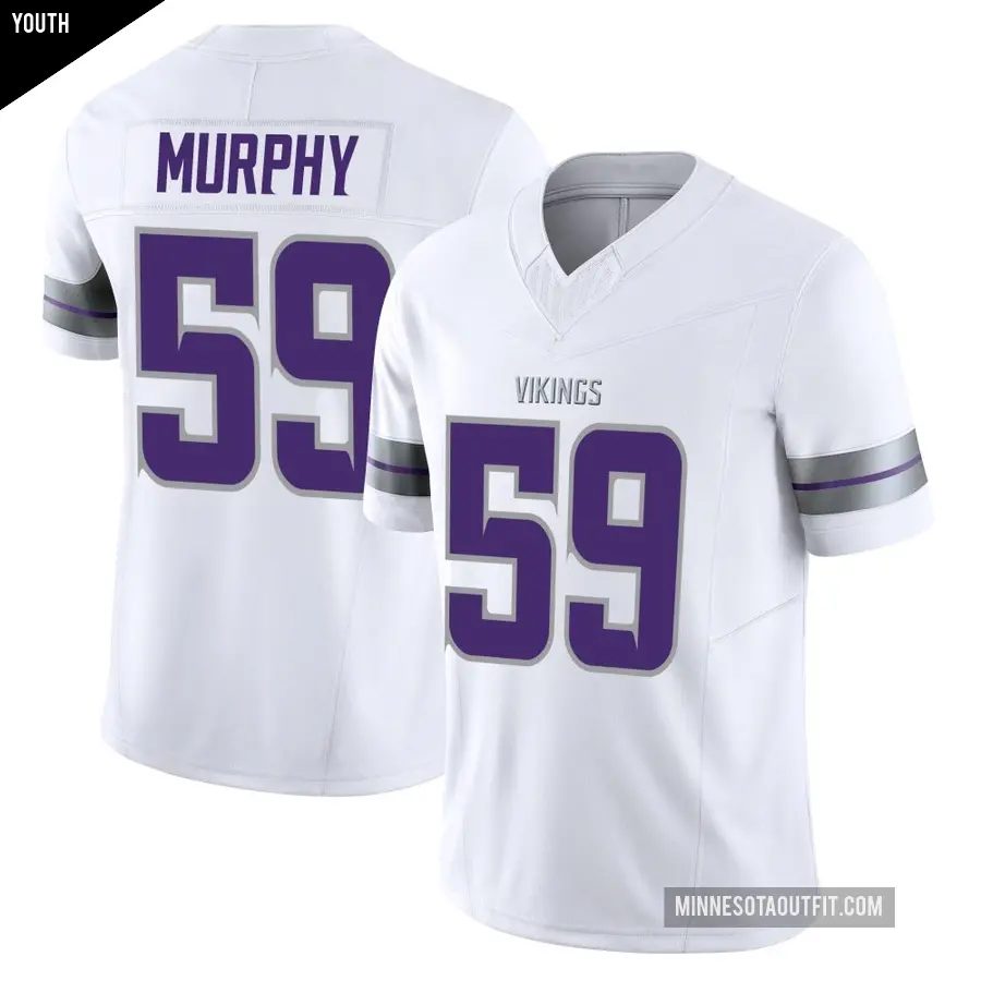 Youth Minnesota Vikings ＃59 Gabriel Murphy White Limited Alternate Vapor F.U.S.E. Jersey