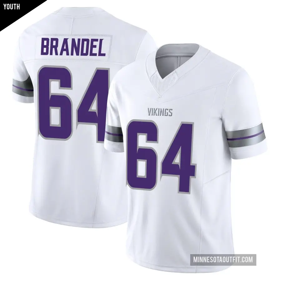 Youth Minnesota Vikings ＃64 Blake Brandel White Limited Alternate Vapor F.U.S.E. Jersey