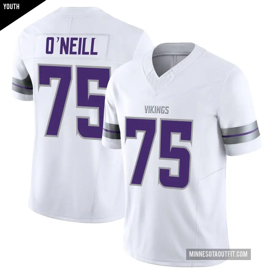 Youth Minnesota Vikings ＃75 Brian O'Neill White Limited Alternate Vapor F.U.S.E. Jersey