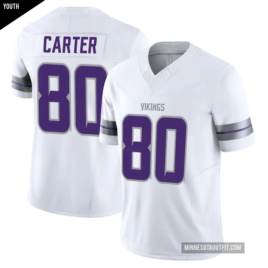 Youth Minnesota Vikings ＃80 Cris Carter White Limited Alternate Vapor F.U.S.E. Jersey