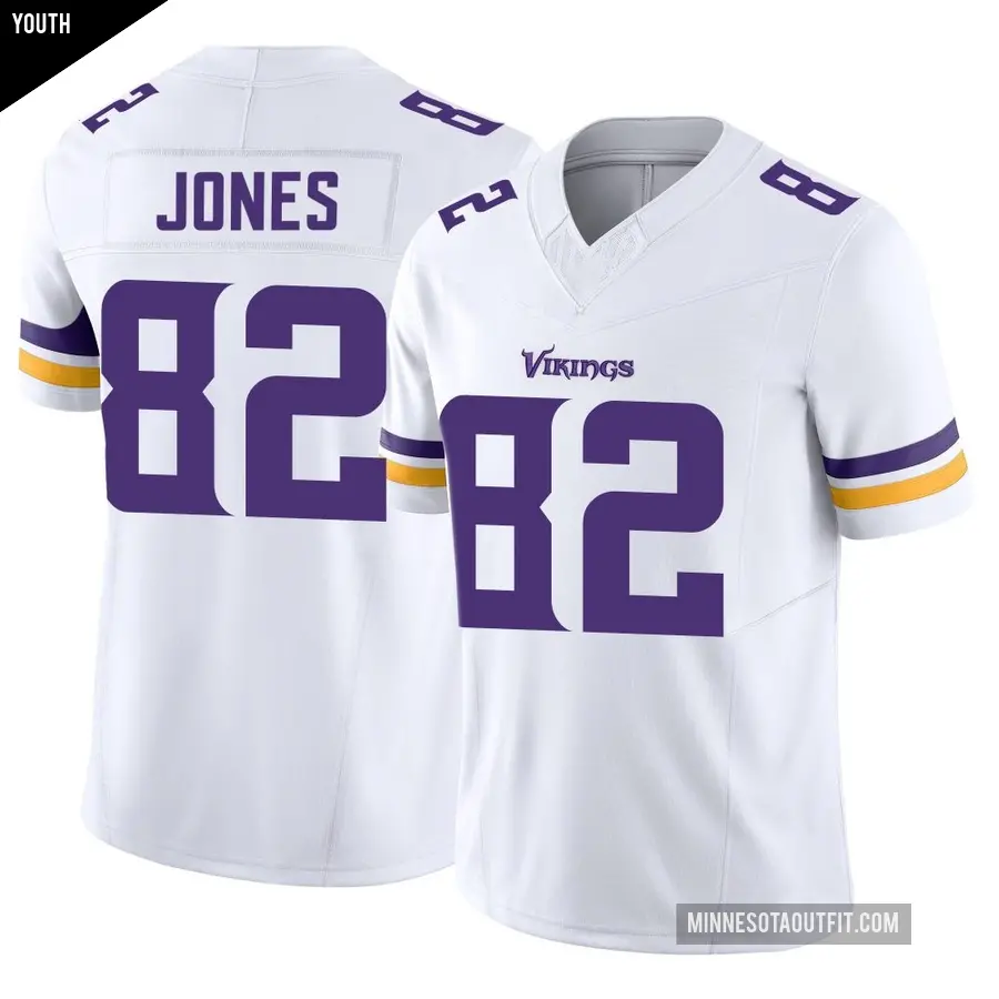 Youth Minnesota Vikings ＃82 Jeshaun Jones White Limited Vapor F.U.S.E. Jersey