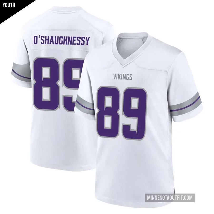 Youth Minnesota Vikings ＃89 James O'Shaughnessy White Game Alternate Jersey