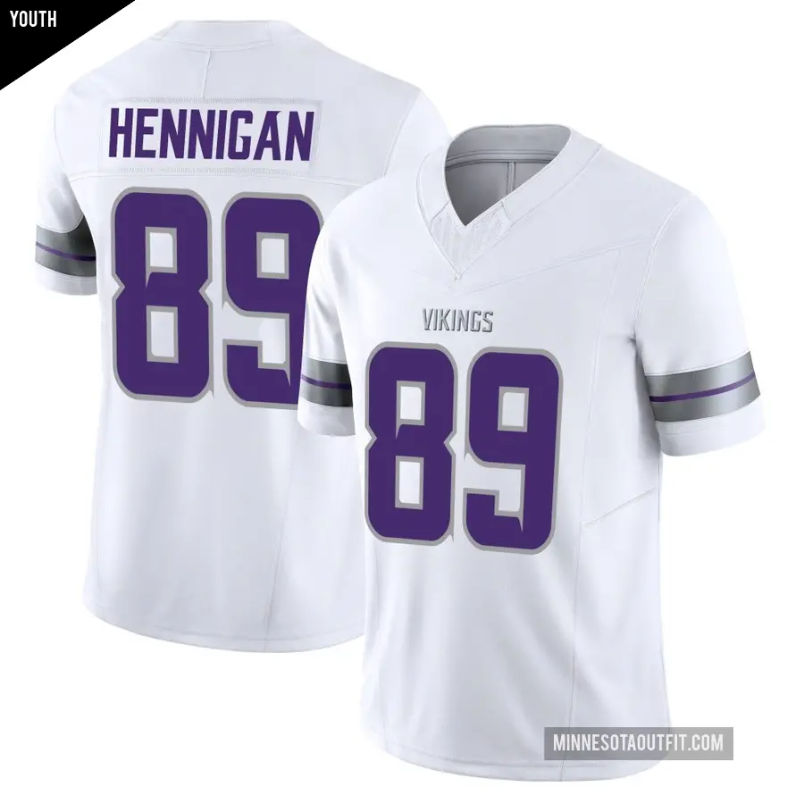 Youth Minnesota Vikings ＃89 Thomas Hennigan White Limited Alternate Vapor F.U.S.E. Jersey