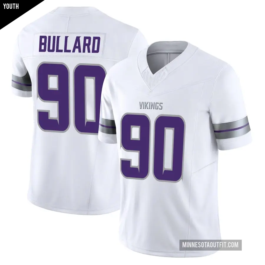 Youth Minnesota Vikings ＃90 Jonathan Bullard White Limited Alternate Vapor F.U.S.E. Jersey