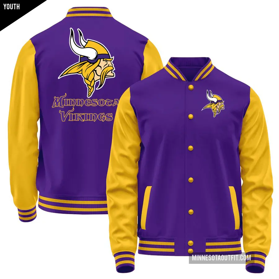 Youth Minnesota Vikings Purple/Yellow Full-Snap Jacket